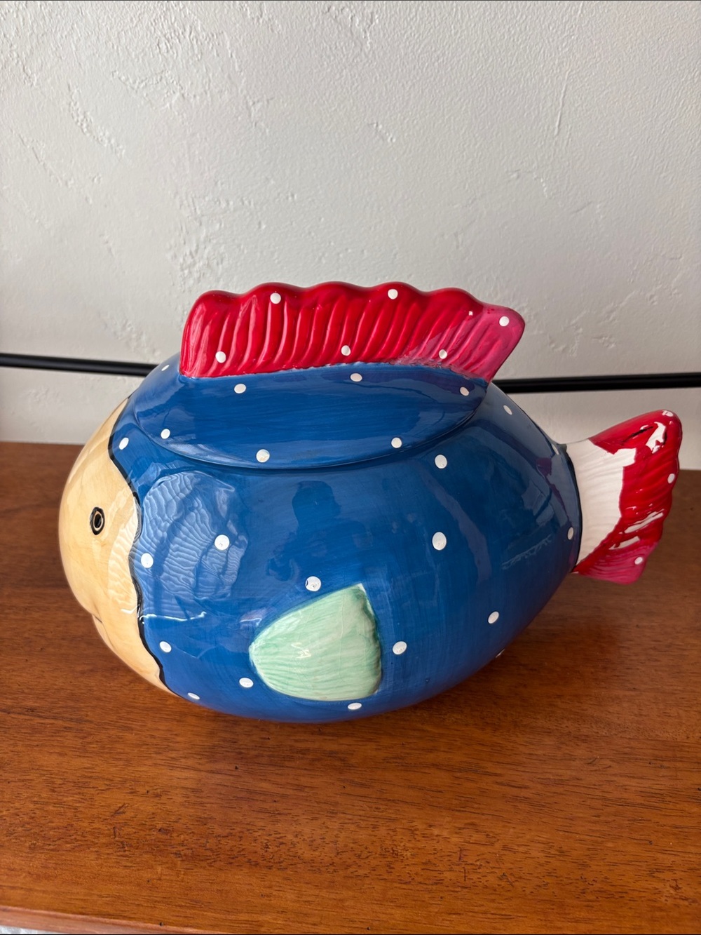 COCO DOWLEY Vintage Ceramic Fish Cookie Jar